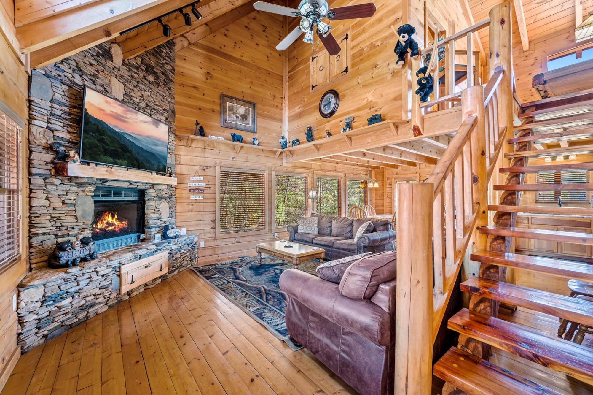 Bearfoot Pines - True Log Cabin - Wi-Fi, Hot Tub, Fishing, Deck With Views! - Mins To Pf セバービル エクステリア 写真